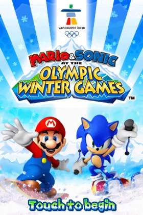 Mario & Sonic at the Olympic Winter Games (USA) (En,Fr,Es) screen shot title